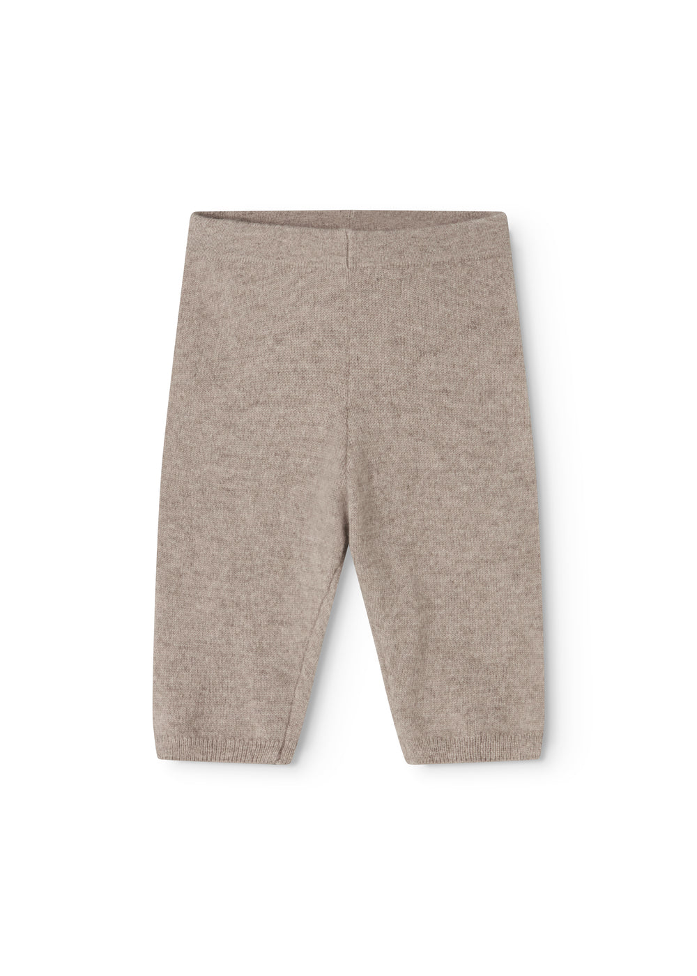 High-waisted trousers and alpaca melange, light brown denim pants for baby.