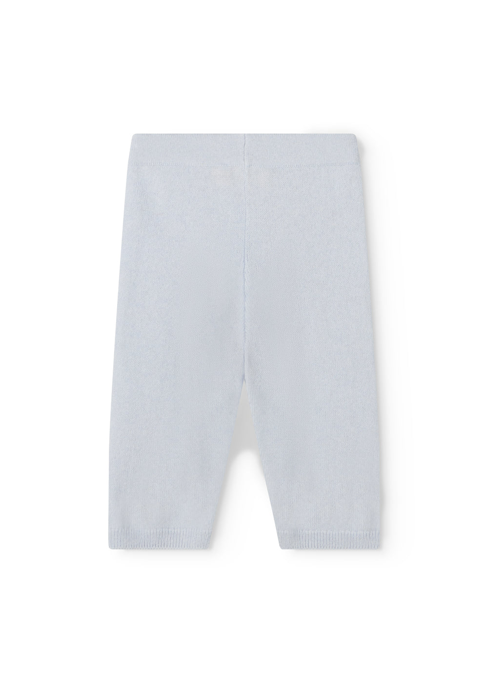 Kashmir trousers in light blue melange with straight legs and smooth panels