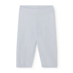 Kashmir trousers in light blue melange with straight legs and elastic waistband