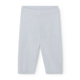 Kashmir trousers in light blue melange with straight legs and elastic waistband