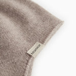 Babyhue with label on the edge, knitted alpaca blend in light brown