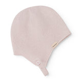 Babyhue in pink stripe with Momi logo and knot at the bottom.