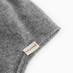 Aly Baby babyhue in gray melange, close-up of the label on the edge