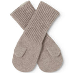 Par baby sweater in gray textured knit with rib pattern and thumb hole.