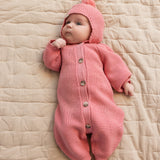 Aly Pompom, Knitted Hat - Raspberry