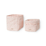 Quilted curve with a sweet heart print, storage for leg warmers.