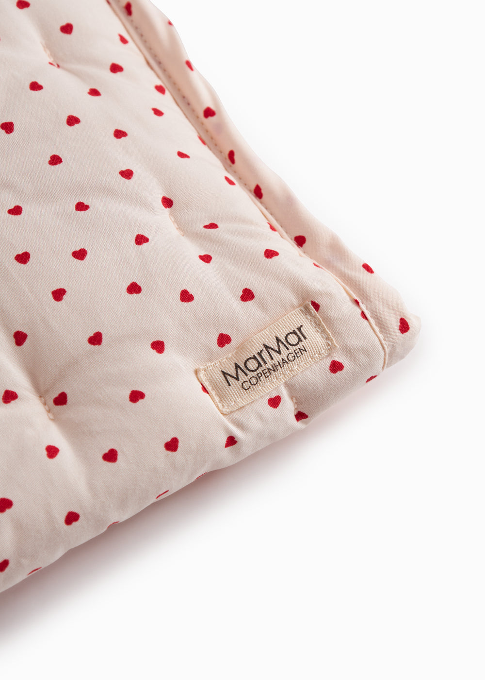 Pusleunderlag med et fint hjerte print