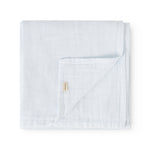 Blue velvet wrap with MarMar brand and diagonal stitching at the corner