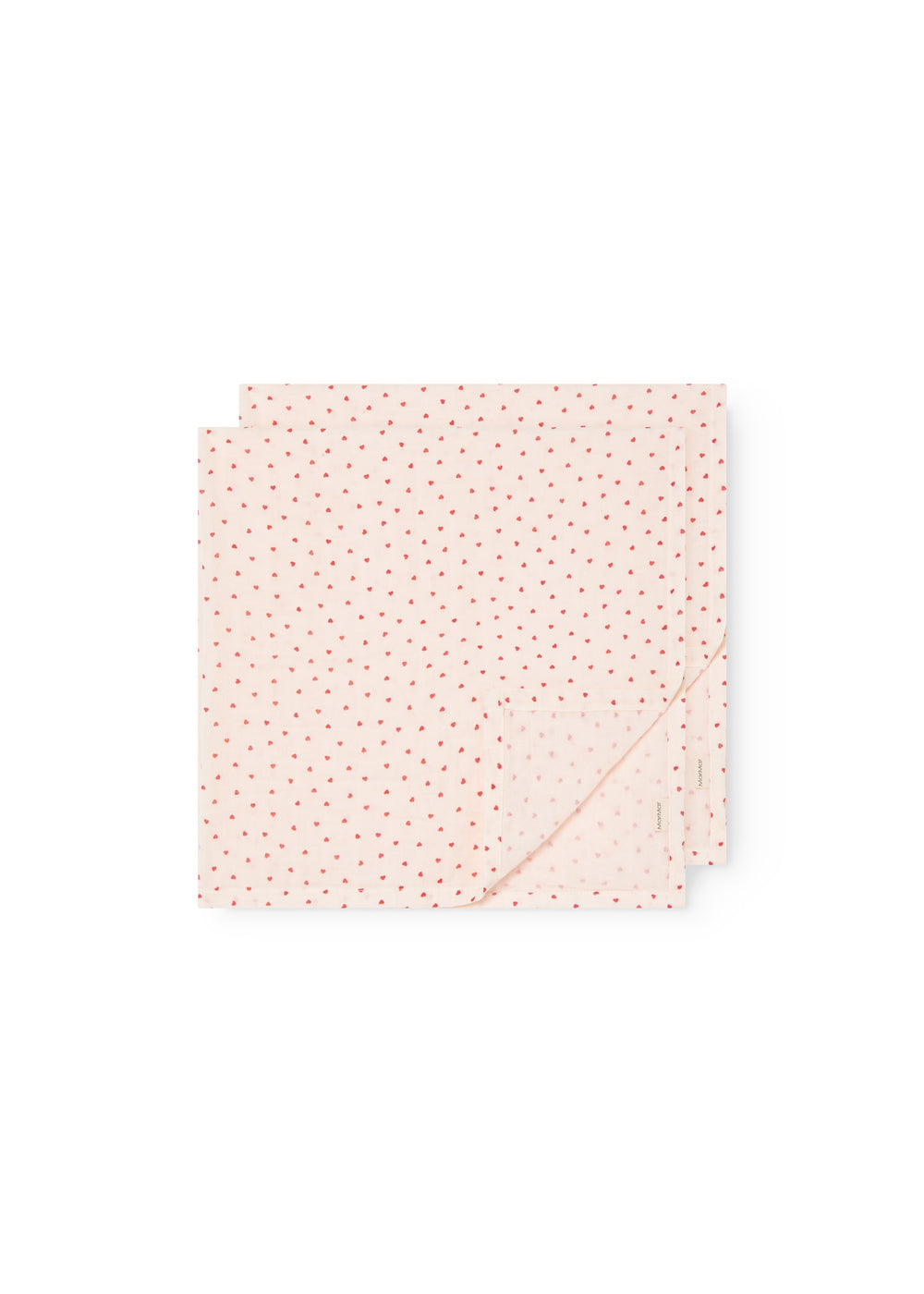 Baby cotton fabric with a sweet heart print