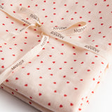 Baby stofbleer med et sødt hjerte print