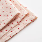 Baby cotton fabric with a sweet heart print