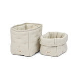 Nursery Storage Bags, Basket - Blue Stone Stripe