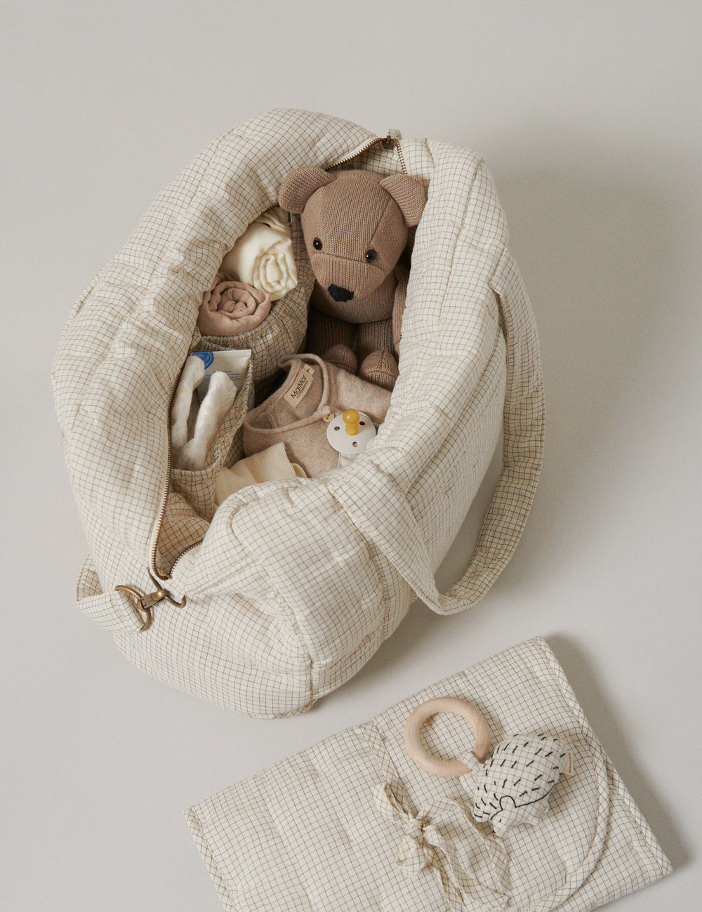 Nursing Bag, Diaper Bag - Deep Lake Check