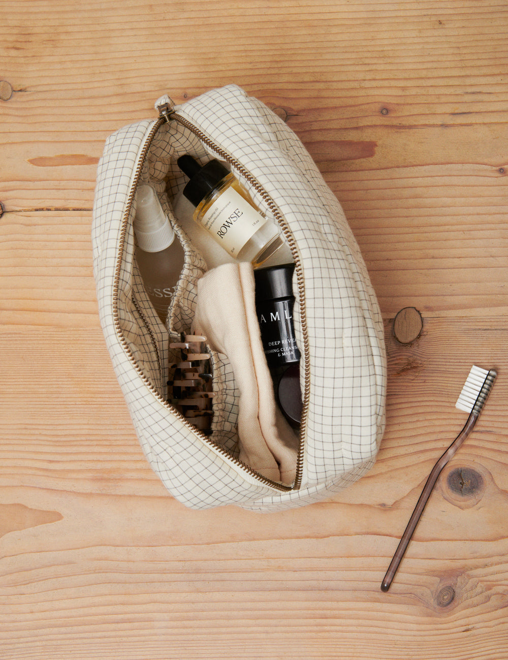 Toiletry Bag, Toiletry Bag - Deep Lake Check