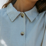 Pajama Set W, Pajama Set - Blue Stone Stripe