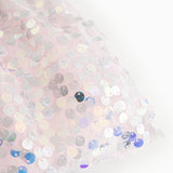 Sequin dress with glittering hem and tight-fitting sequin texture