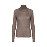 Trisha W, Blouse - Dusty Brown Mel.