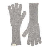 Aske Long W, Cashmere Gloves - Grey Melange
