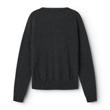 Tepi W, Cashmere Cardigan - Black Gray Melange