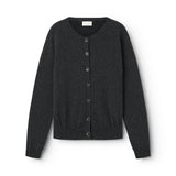 Tepi W, Cashmere Cardigan - Black Gray Melange