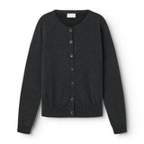 Tepi W, Cashmere Cardigan - Black Gray Melange
