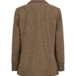 Brun ternet blazer til kvinder