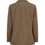 Brun ternet blazer til kvinder