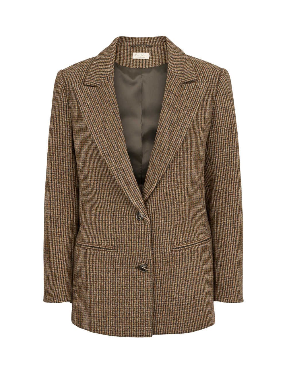 Brunnet ternet blazer til kvinder