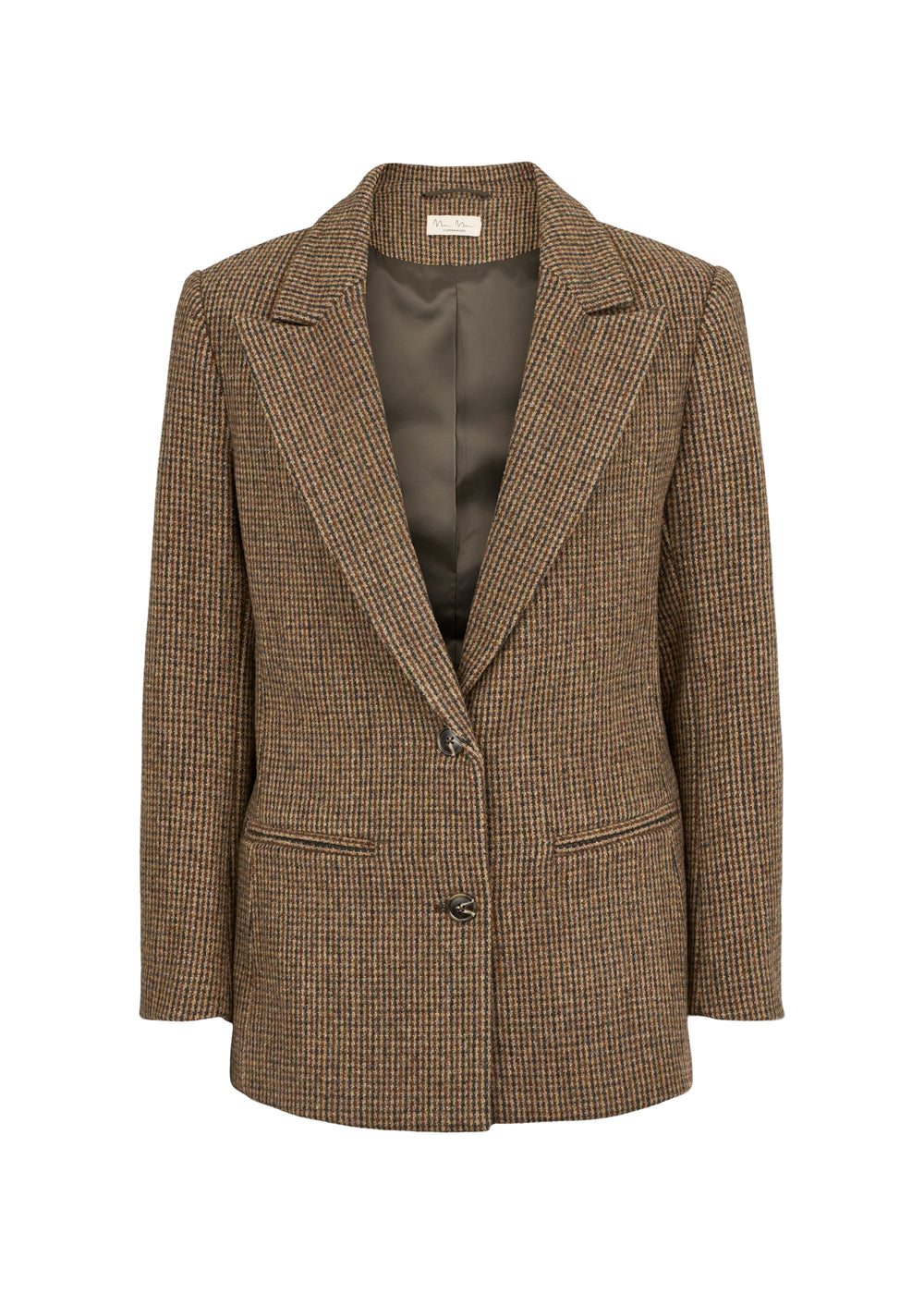 Brun ternet blazer til kvinder