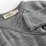 Belita, Wool Pointelle Bodystocking - Grey Melange