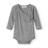 Belita, Wool Pointelle Bodystocking - Grey Melange