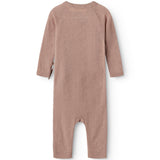 Turtleneck, Wool Pointelle Jumpsuit - Burnt Rose