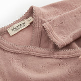 Turtleneck, Wool Pointelle Jumpsuit - Burnt Rose