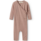 Turtleneck, Wool Pointelle Jumpsuit - Burnt Rose