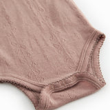 Bini, Wool Pointelle Bodystocking - Burnt Rose