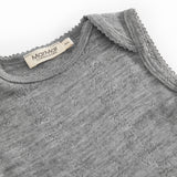 Bini, Wool Pointelle Bodystocking - Grey Melange