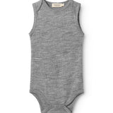 Bini, Wool Pointelle Bodystocking - Grey Melange