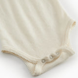 Benedikte, Wool Pointelle Bodystocking - Natural