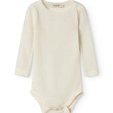Benedikte, Wool Pointelle Bodystocking - Natural