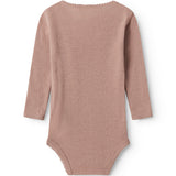 Benedikte, Wool Pointelle Bodystocking - Burnt Rose