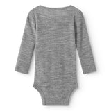 Benedikte, Wool Pointelle Bodystocking - Grey Melange