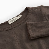 Benedikte, Wool Pointelle Bodystocking - Terre