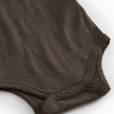 Benedikte, Wool Pointelle Bodystocking - Terre