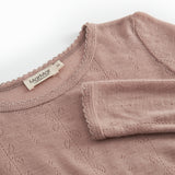 Tamra Wool Pointelle T-Shirt - Burnt Rose