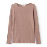 Tamra Wool Pointelle T-Shirt - Burnt Rose