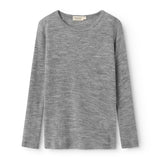 Tamra, Wool Pointelle T-shirt - Gray Melange