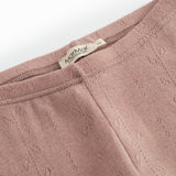 Play Wool Pointelle Leggings - Burnt Rose