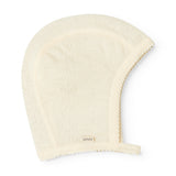 Hoody, Wool Pointelle Hat - Natural