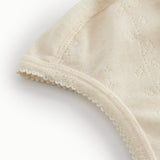 Hoody, Wool Pointelle Hat - Natural