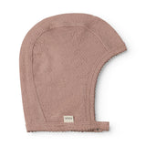 Hoody, Wool Pointelle Beanie - Burnt Rose